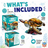 Sea Turtle 100 Piece Shaped Jigsaw Puzzle