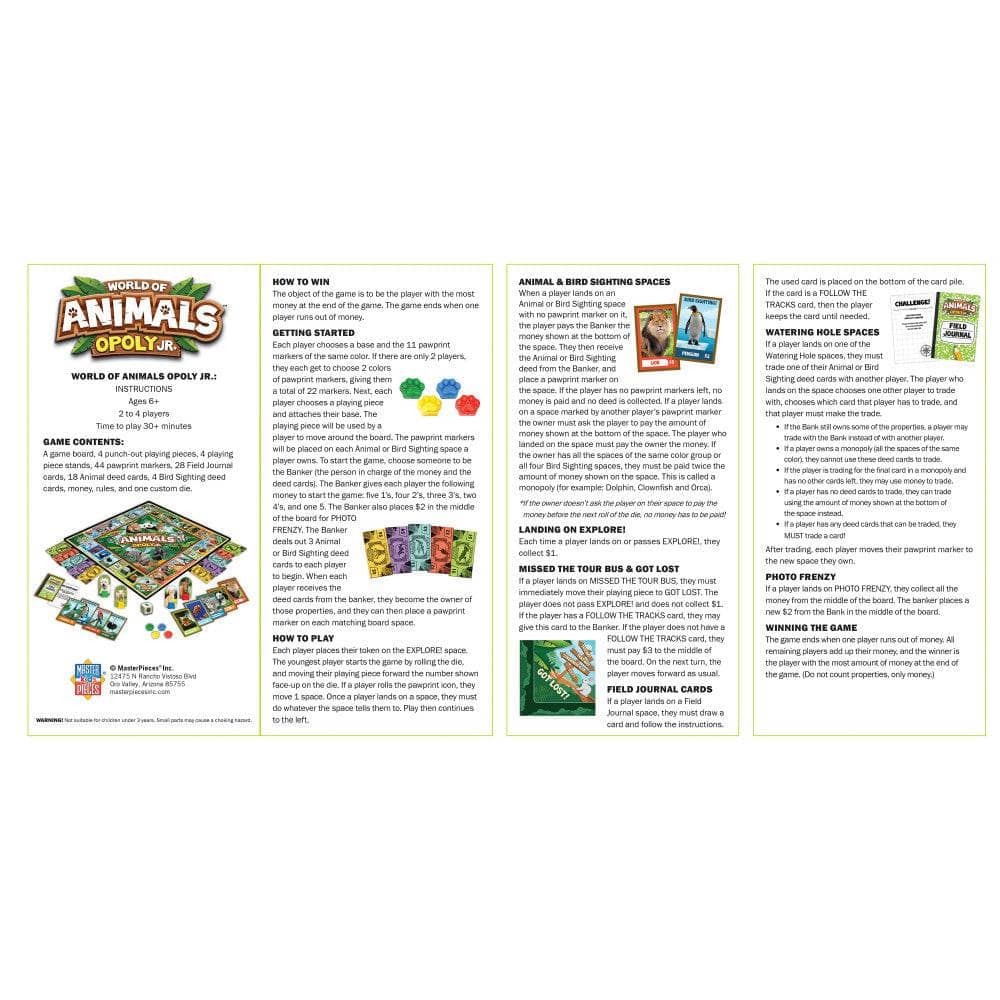 World of Animals Opoly Junior