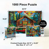 Stained Glass - Cabin Spectrum 1000 Piece Jigsaw Puzzle