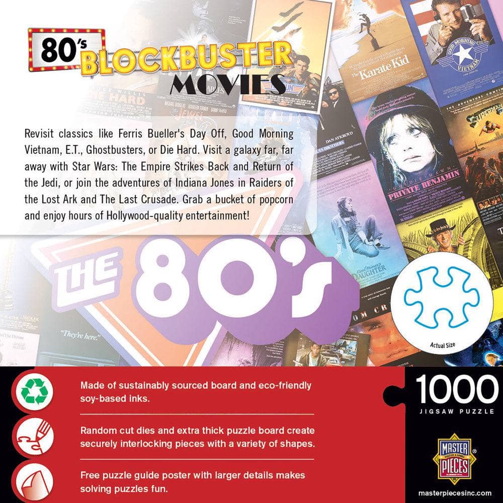 Blockbusters - 80's Movies 1000 Piece Jigsaw Puzzle