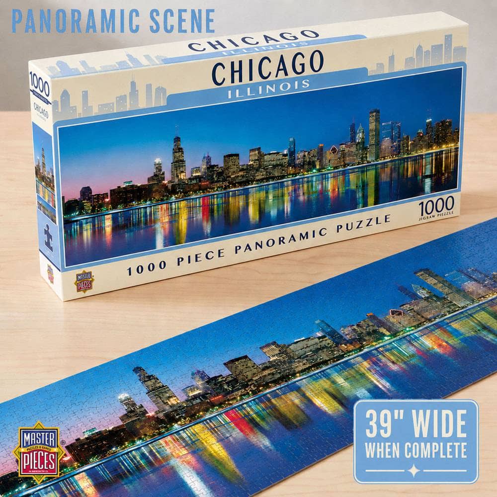 Chicago, Illinois 1000 Piece Panoramic Jigsaw Puzzle