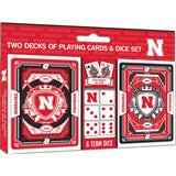 Nebraska Cornhuskers - 2-Pack Playing Cards & Dice Set