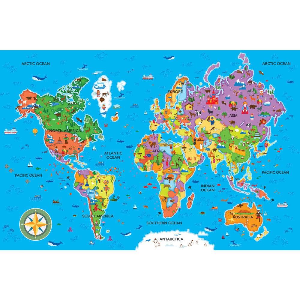 Explorer - World Map 48 Piece Floor Jigsaw Puzzle
