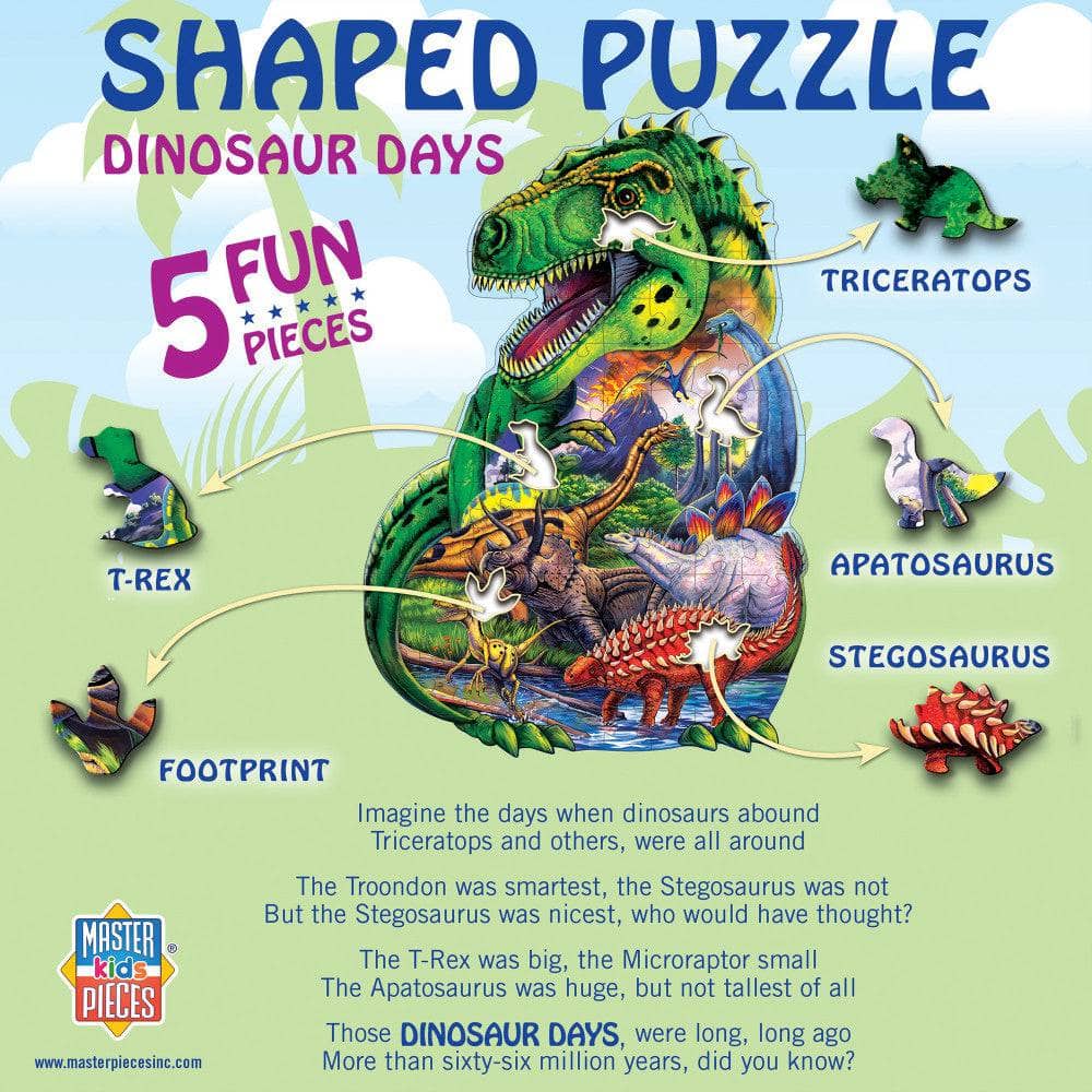 Dinosaur Days - 100 Piece Shaped Jigsaw Puzzle