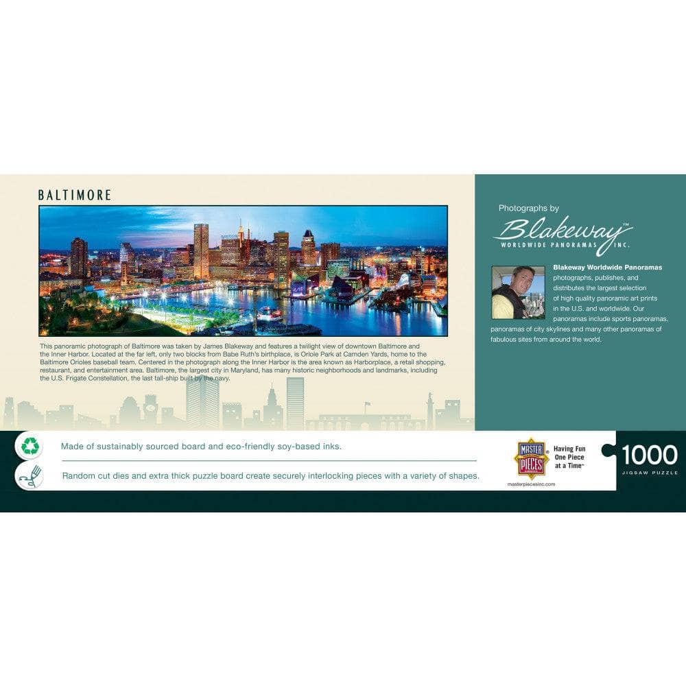 Baltimore, Maryland 1000 Piece Panoramic Jigsaw Puzzle