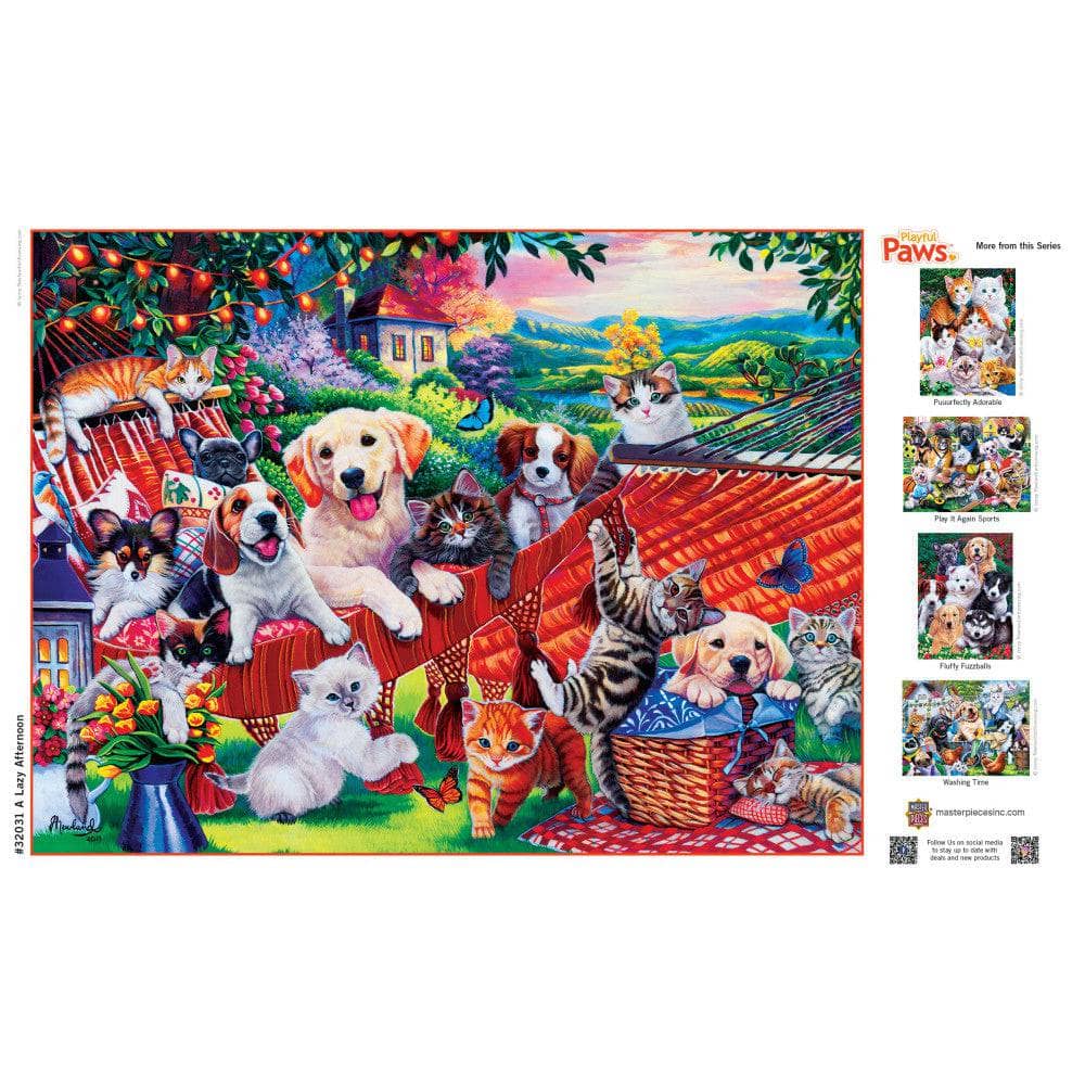 Playful Paws - A Lazy Afternoon 300 Piece EZ Grip Jigsaw Puzzle