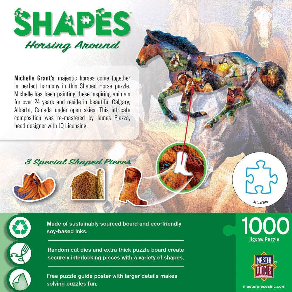 Shapes - Horsing Around 1000 Piece Shaped Jigsaw Puzzle