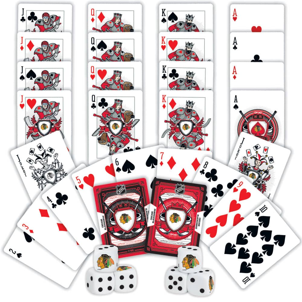 Chicago Blackhawks - 2-Pack Playing Cards & Dice Set