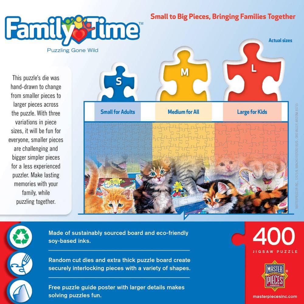 Family Time - Puzzling Gone Wild 400 Piece Jigsaw Puzzle