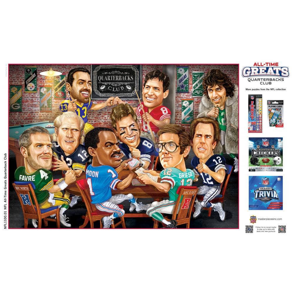 NFL All-Time Greats - Quarterbacks Club 500 Piece Jigsaw Puzzle