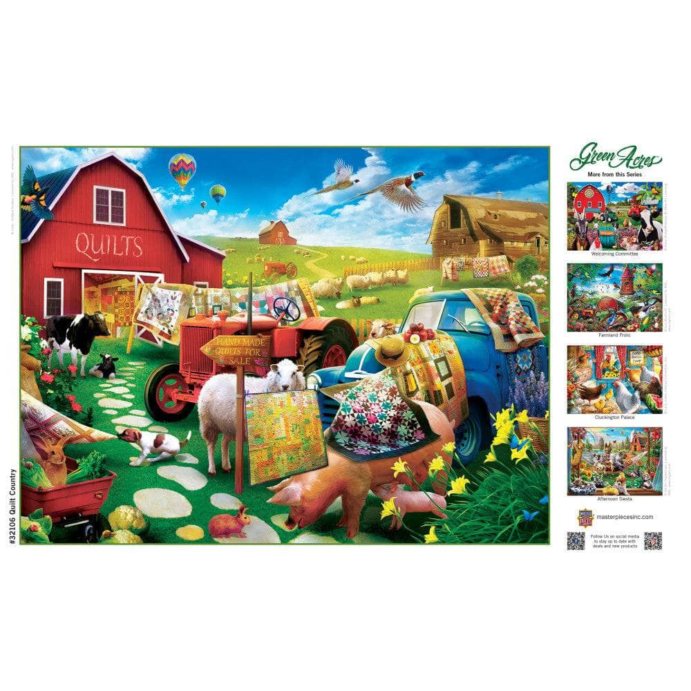 Green Acres - Quilt Country 300 Piece EZ Grip Jigsaw Puzzle