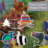 Shapes - Happy Campers 1000 Piece Shaped Jigsaw Puzzle