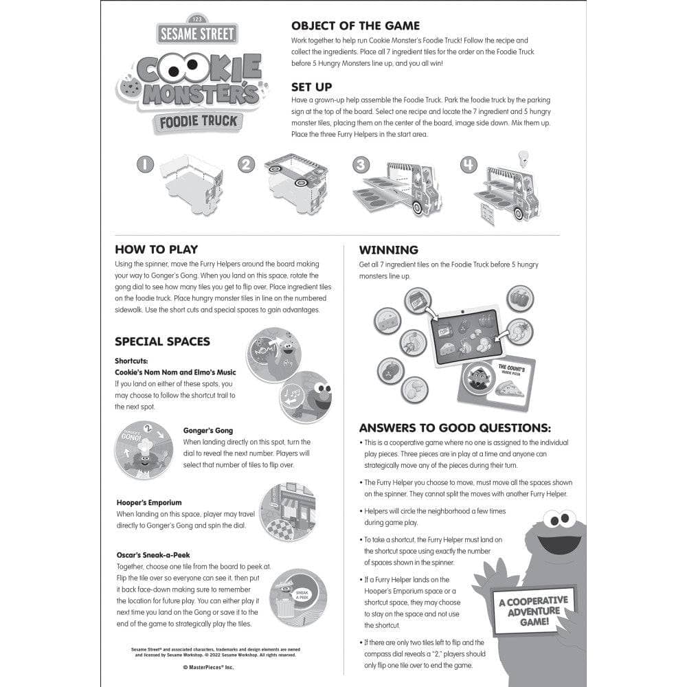 Sesame Street - Cooke Monster's Food Truck Co-Op Game