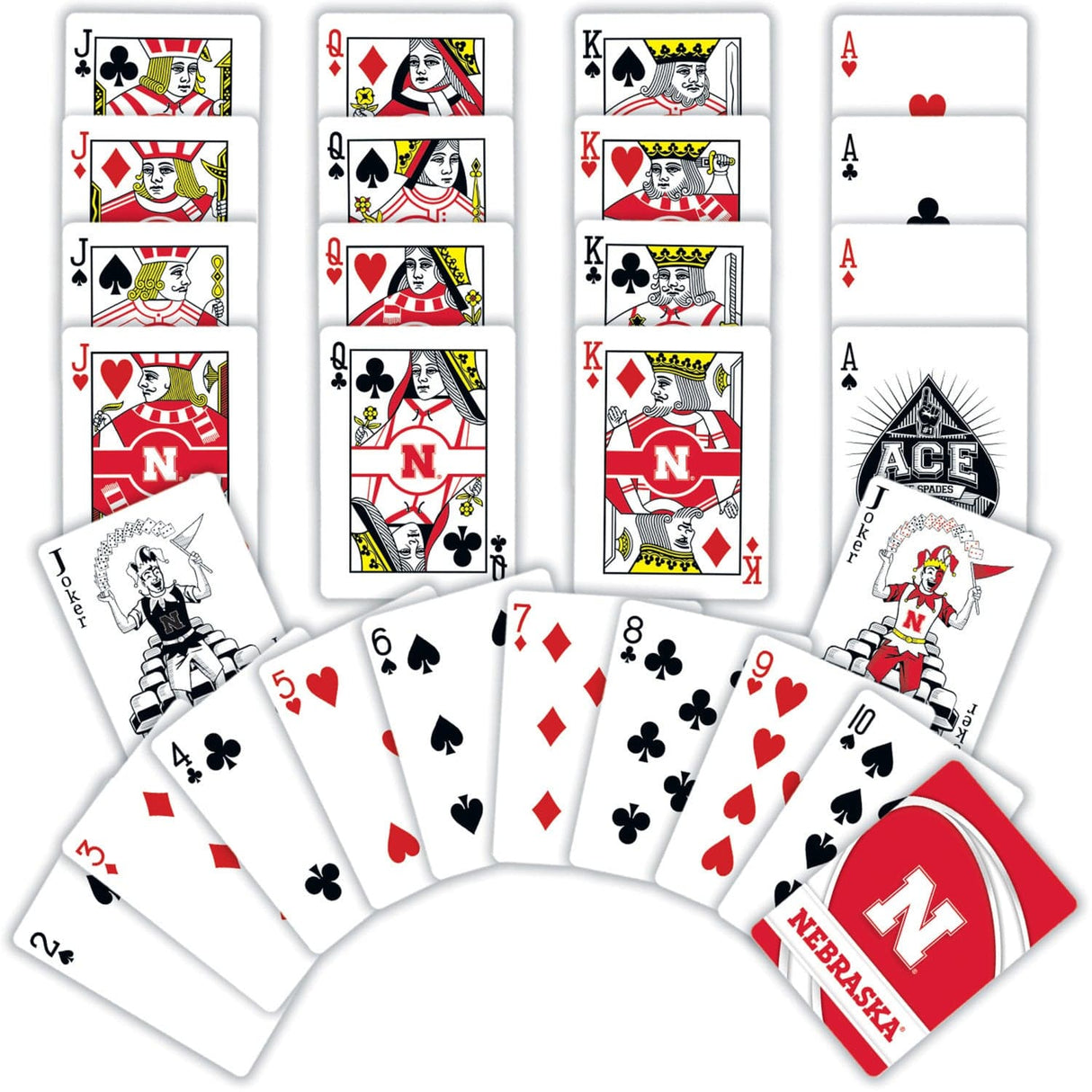 Nebraska Cornhuskers Playing Cards - 54 Card Deck