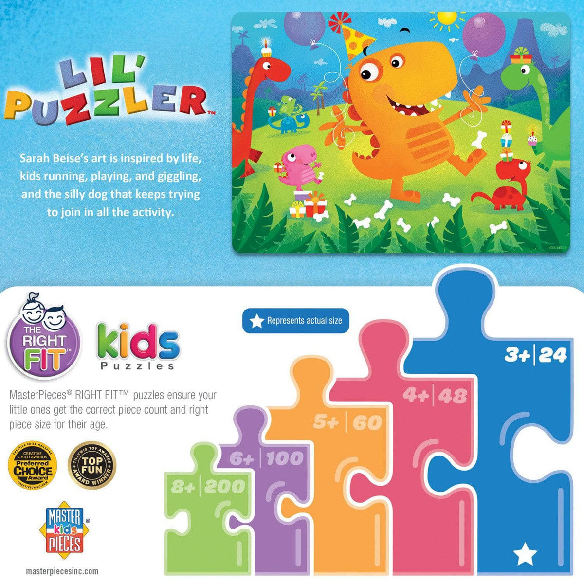 Lil Puzzler - Dino Party 24 Piece Jigsaw Puzzle