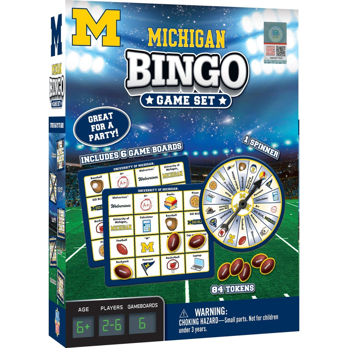 Michigan Wolverines NCAA Bingo Game