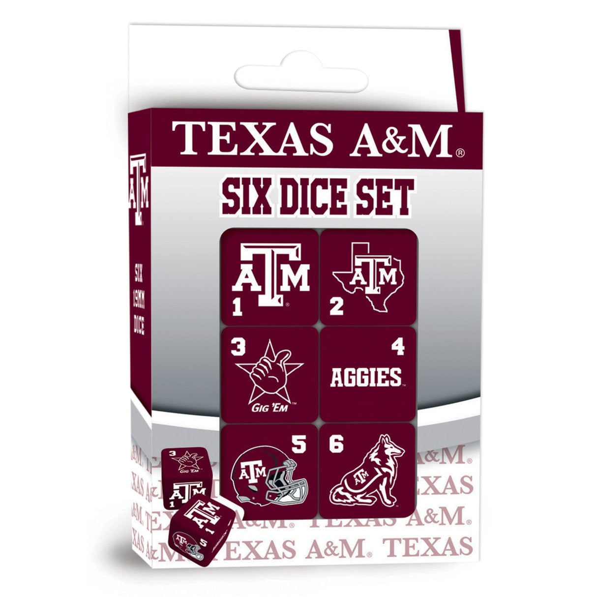 Texas A&M Dice Set - 19mm