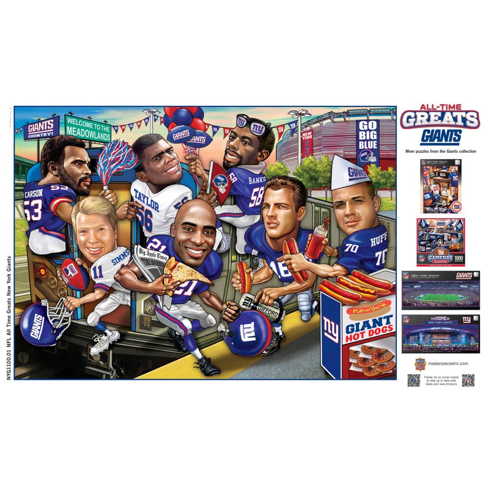 New York Giants - All Time Greats 500 Piece Jigsaw Puzzle