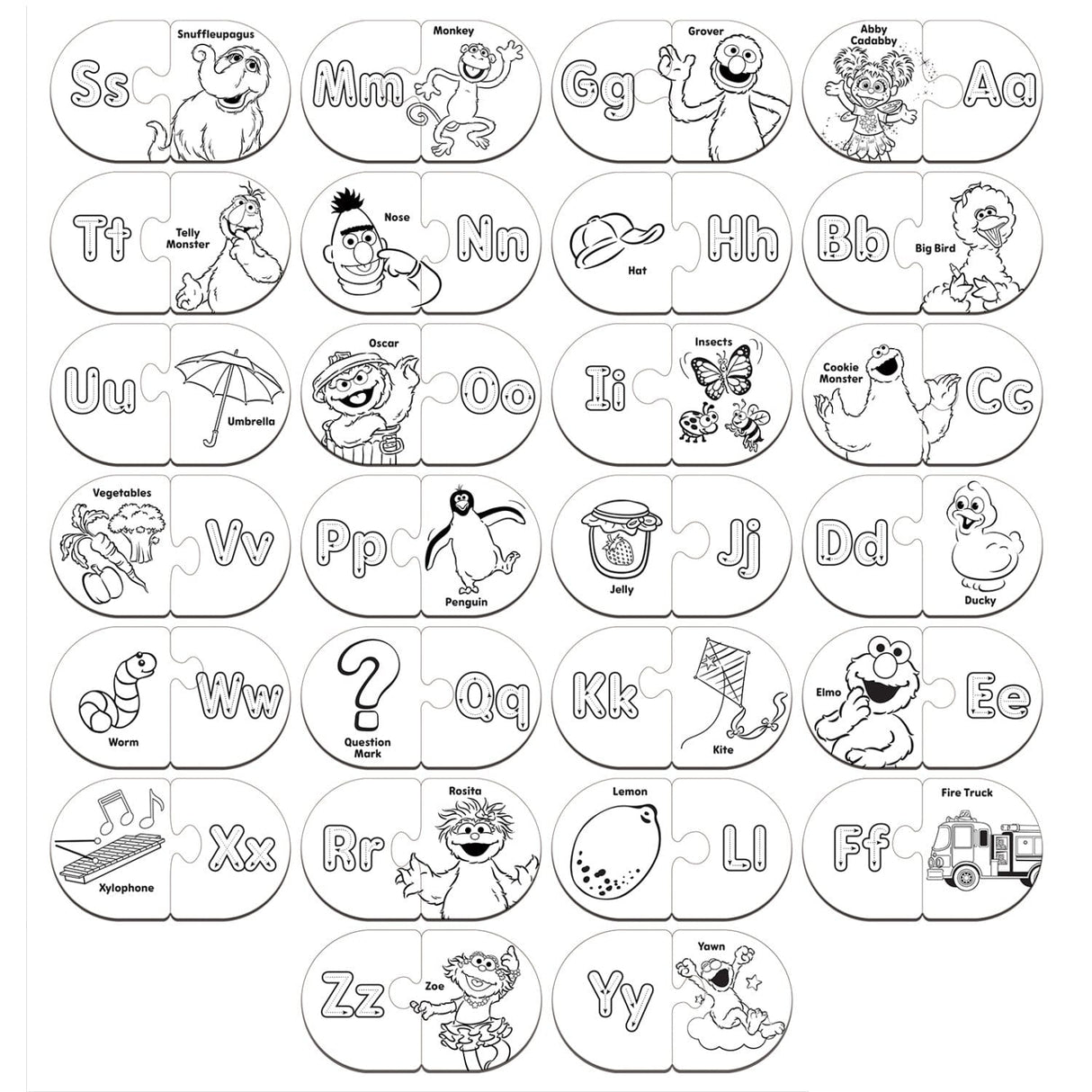 Sesame Street - Alphabet Matching Jigsaw Puzzles