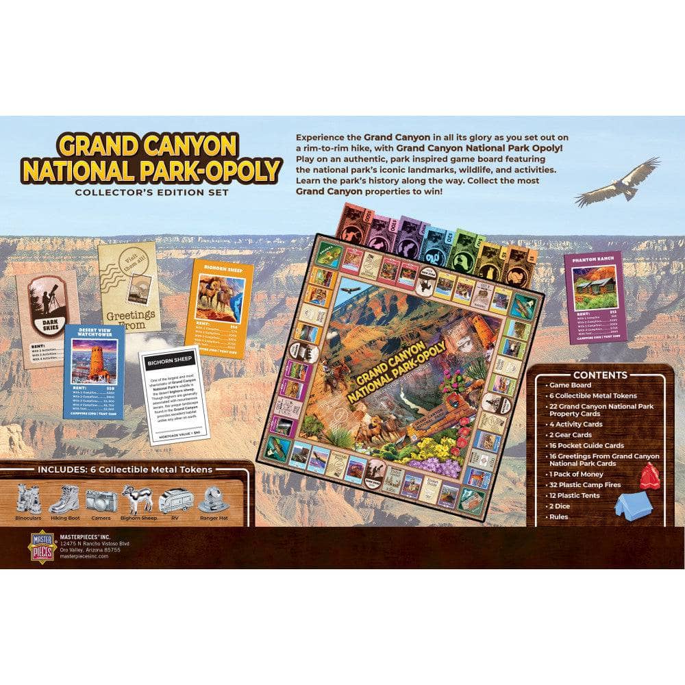 Grand Canyon National Park Opoly Board Game