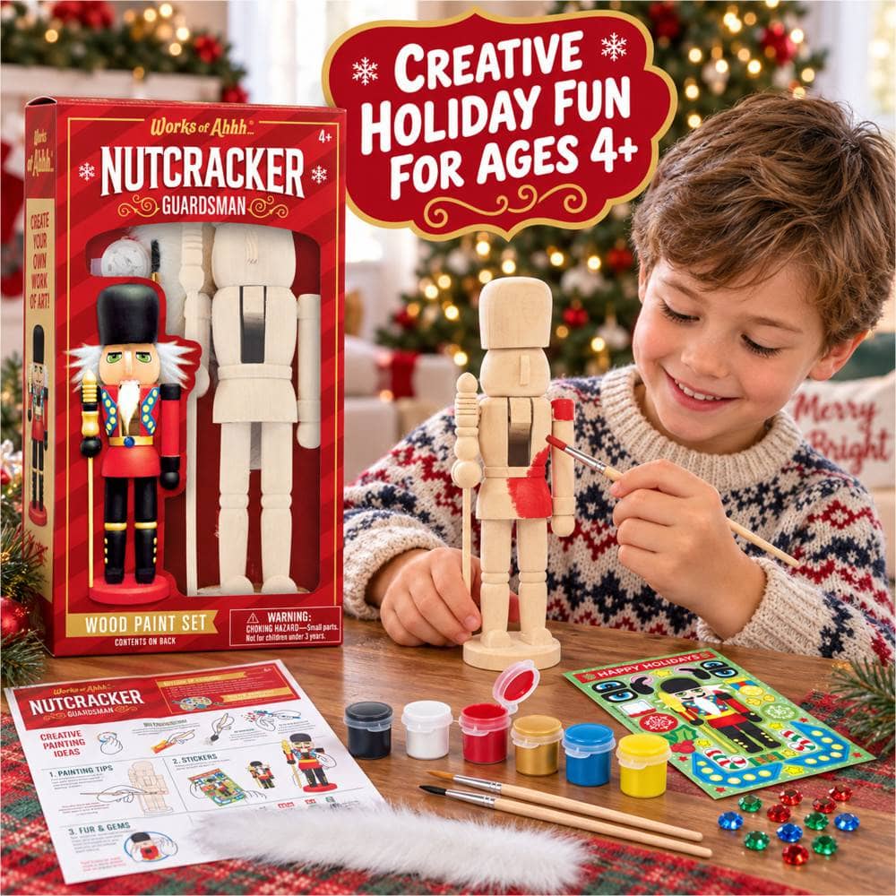 Holiday Craft Kit - Nutcracker Guard Wood Craft & Paint Kit