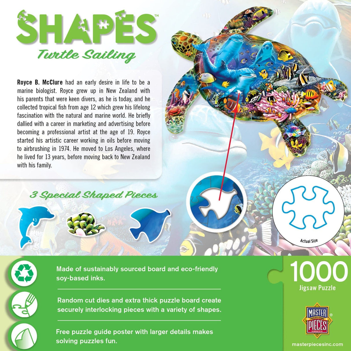Shapes - Turtle Sailing 1000 Piece Shaped Jigsaw Puzzle