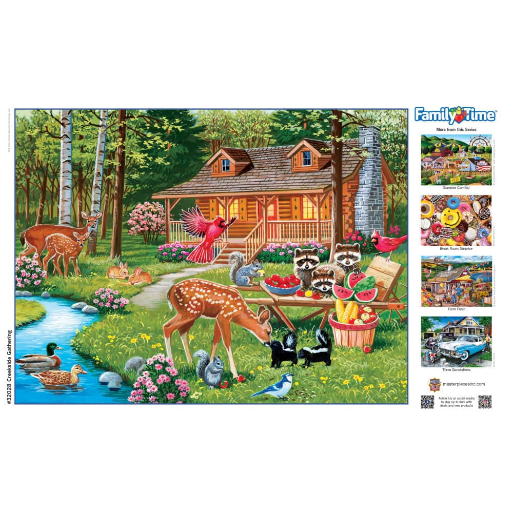 Family Time - Creekside Gathering 400 Piece Jigsaw Puzzle