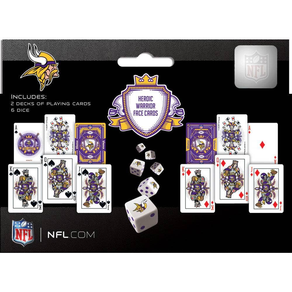 Minnesota Vikings - 2-Pack Playing Cards & Dice Set