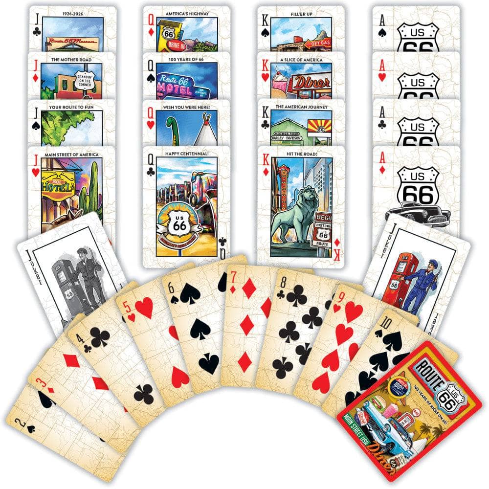 Route 66 Playing Cards - 54 Card Deck