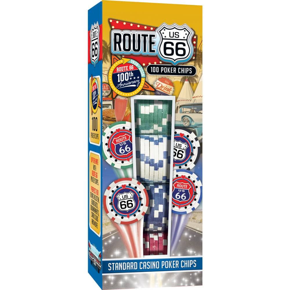 Route 66 100 Piece Poker Chips
