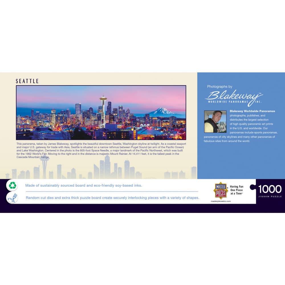 Seattle, Washington 1000 Piece Panoramic Jigsaw Puzzle