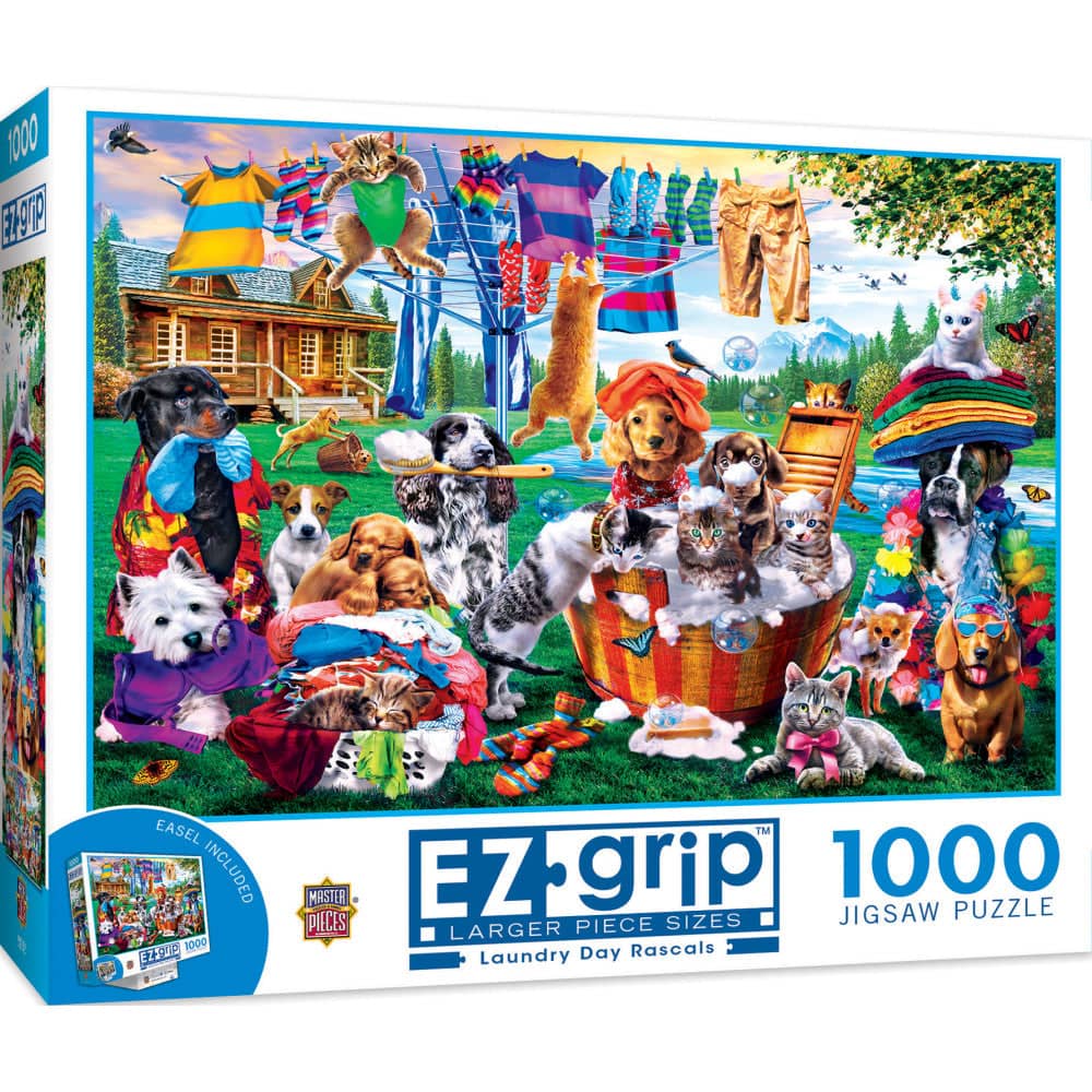 EZ Grip - Laundry Day Rascals 1000 Piece Jigsaw Puzzle