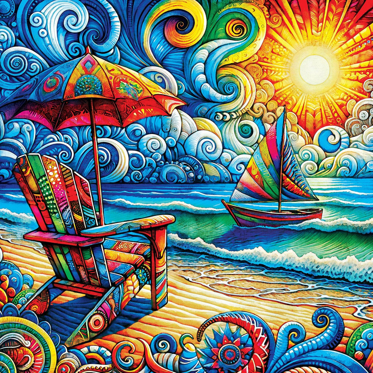 Kaleidoscope - Beach Day 1000 Piece Jigsaw Puzzle