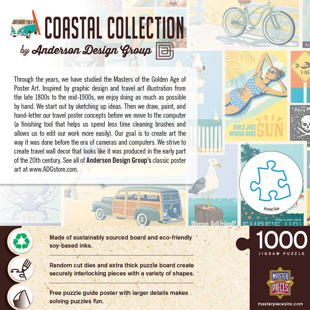 Vintage Posters - Coastal Collection 1000 Piece Jigsaw Puzzle