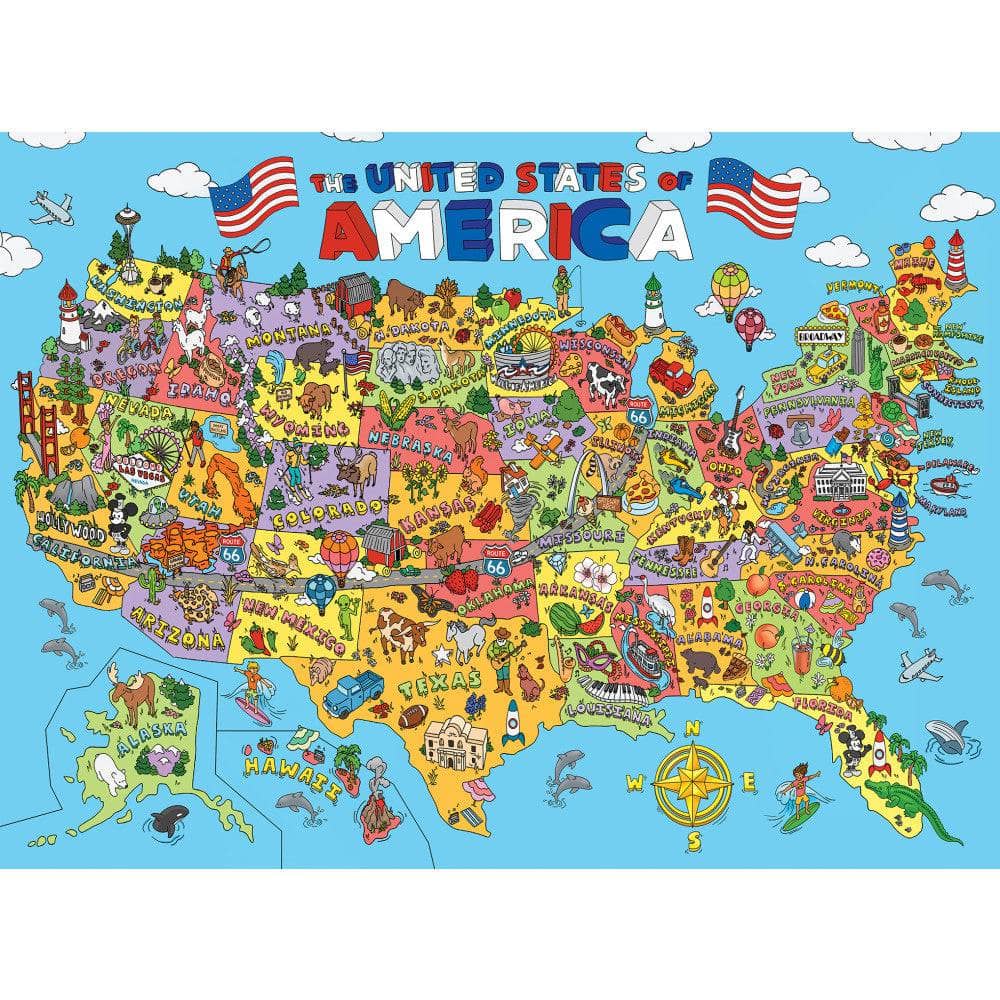 101 Things to Spot in the USA - 101 Piece Jigsaw Puzzle