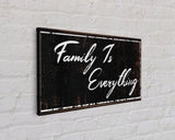 Family is Everything, Canvas Sign, Family Wall Decor, Family Signs, Wood Family Sign, Family Decor, Family Wood Canvas Sign, Gift for Family