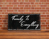 Family is Everything, Canvas Sign, Family Wall Decor, Family Signs, Wood Family Sign, Family Decor, Family Wood Canvas Sign, Gift for Family