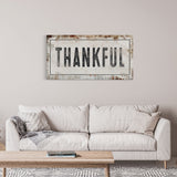 Thankful, cute farmhouse sign, framed canvas print, canvas sign, cute wall decor, living room bedroom wall art