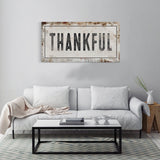 Thankful, cute farmhouse sign, framed canvas print, canvas sign, cute wall decor, living room bedroom wall art