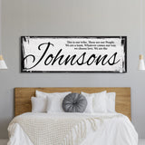 Last name sign canvas print, family name sign, our tribe sign, family wall decor, kitchen sign, inspirational quote, living room sign
