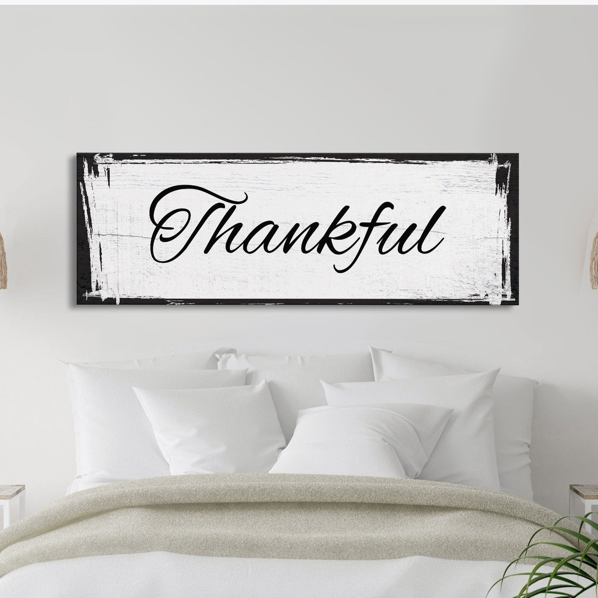 Thankful Canvas Sign, Thankful Sign on Wood, Thanksgiving Signs, Fall Signs, Thankful Wood Signs, Thanksgiving Decor, Framed Wood Signs