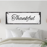 Thankful Canvas Sign, Thankful Sign on Wood, Thanksgiving Signs, Fall Signs, Thankful Wood Signs, Thanksgiving Decor, Framed Wood Signs