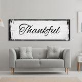 Thankful Canvas Sign, Thankful Sign on Wood, Thanksgiving Signs, Fall Signs, Thankful Wood Signs, Thanksgiving Decor, Framed Wood Signs