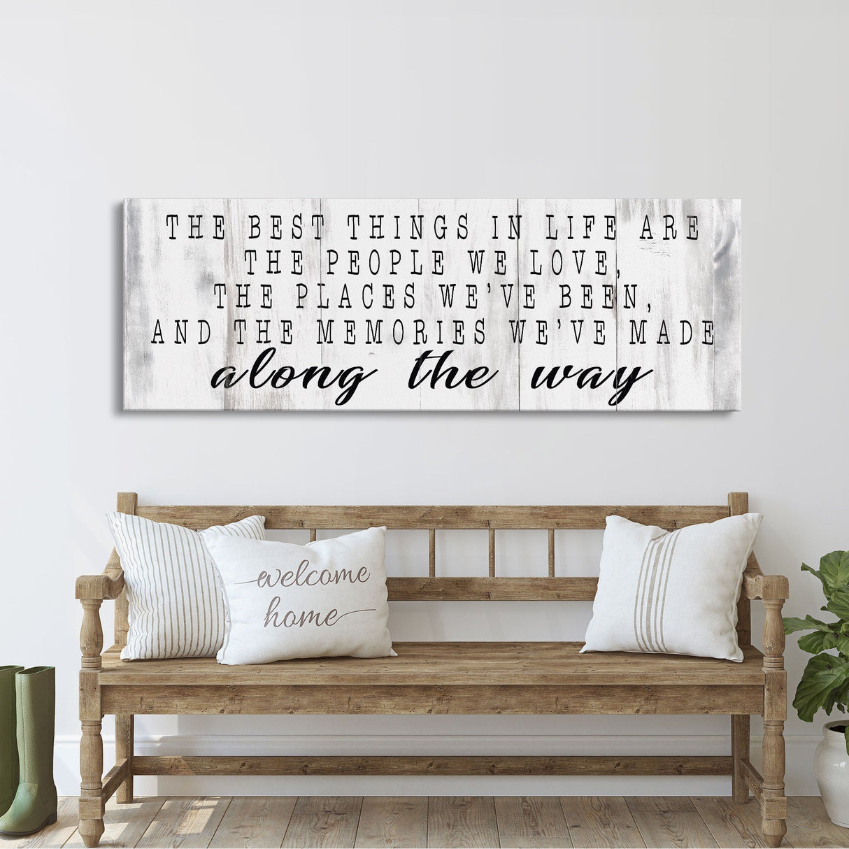 inspirational signs, the best things in life canvas sign, home decor sign, wood sign wall decor, motivational signs, the memories we've made