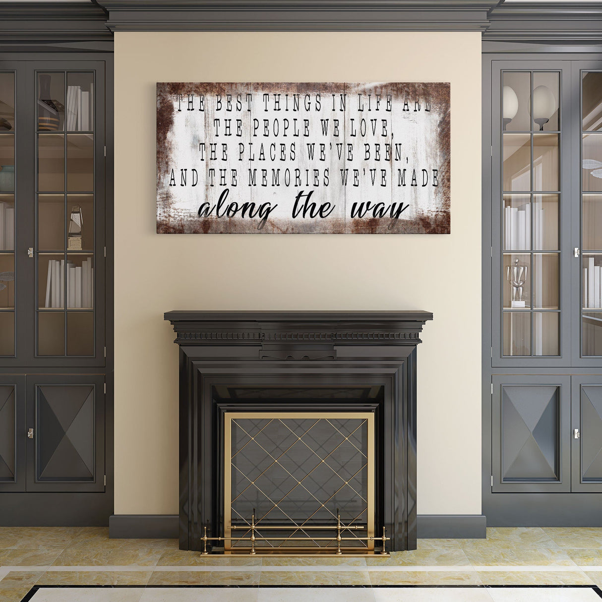 inspirational signs, the best things in life canvas sign, home decor sign, wood sign wall decor, motivational signs, the memories we've made