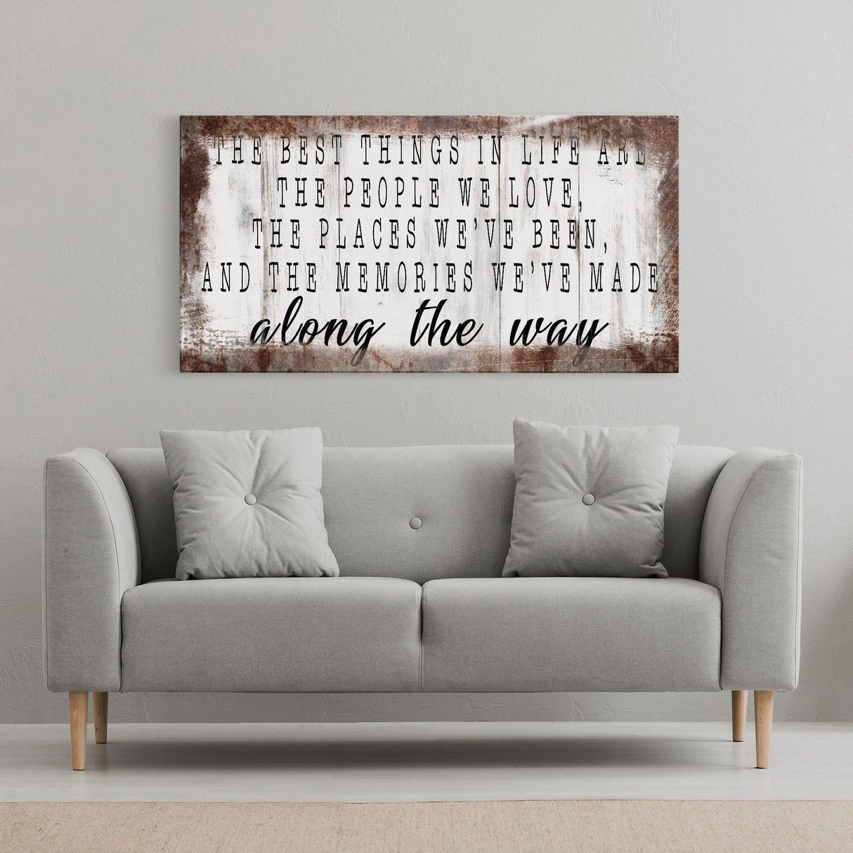 inspirational signs, the best things in life canvas sign, home decor sign, wood sign wall decor, motivational signs, the memories we've made