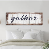 Gather Canvas Sign, Gather Wood Sign, Dining Room Sign, Large Gather Sign, Fall Sign, Gather, Canvas And Wood Signs, Wooden Signs