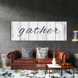 Gather Canvas Sign Gather Sign Large Gather Wood Sign Gather Sign Canvas Wood Dining Room Signs Dining Room Wall Decor Thanksgiving Signs