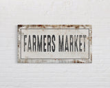 Farmer's Market Printed Canvas Sign Rusty Sign Distressed Wall Art Farmer's Market Cute Kitchen Sign