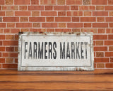 Farmer's Market Printed Canvas Sign Rusty Sign Distressed Wall Art Farmer's Market Cute Kitchen Sign